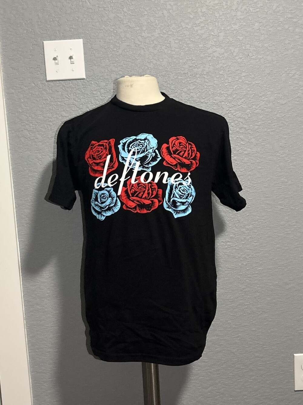 Deftones Red and Blue Roses Logo T-Shirt